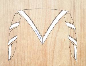 Bordure BLANCHE pour 12 foulards