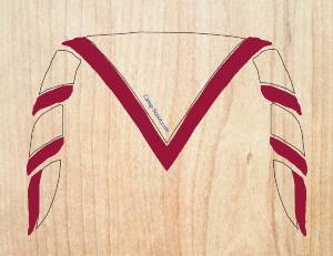 Bordure BORDEAU pour 12 foulards