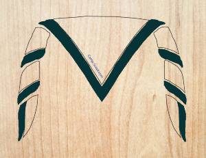 Bordure VERT BOUTEILLE pour 12 foulards