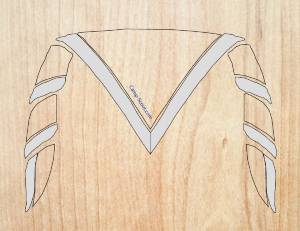 Bordure GRISE pour 12 foulards
