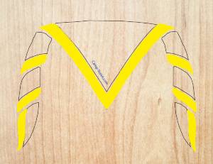 Bordure JAUNE pour 12 foulards