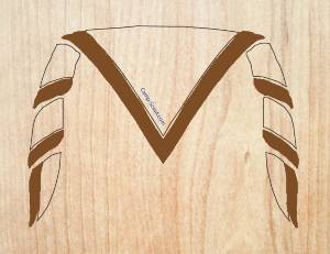 Bordure MARRON pour 12 foulards