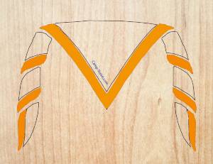 Bordure ORANGE pour 12 foulards