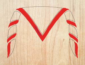 Bordure ROUGE pour 12 foulards