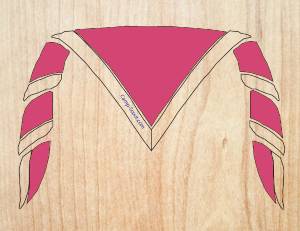 12 foulards Fond FUSCHIA