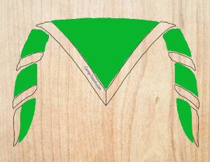 12 foulards Fond VERT HERBE (clair)