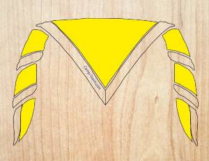 12 foulards Fond JAUNE
