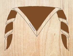 12 foulards Fond MARRON